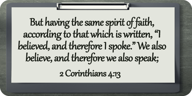 2 Corinthians 4 13